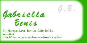 gabriella benis business card